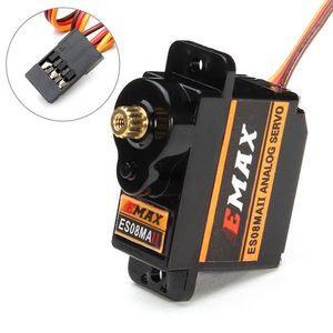 RC Servo 1/2/4Pcs Emax ES08MA II Servo Motor SCX24 Servo 12g 15T Mini Metal Gear Analog Servo for RC Car Axial SCX24 Upgrades