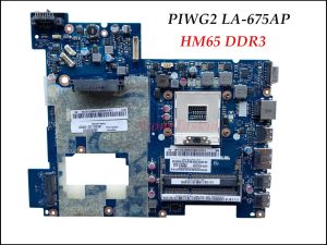 Anakart yüksek kaliteli piwg2 la675ap Lenovo IdeaPad G570 Dizüstü Bilgisayar Anakart HM65 PGA989 DDR3% 100 Test Edildi