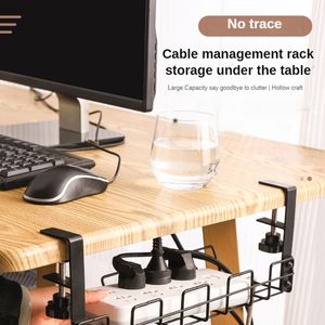 Under Table Storage Rack Cable Management Tray Desk Socket Holder Wire Organizer