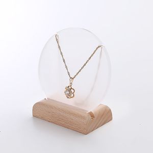 Acrylic Wood necklace dispaly stand bracelet charms holder Surport display jewellery organizer jewelry exhibitor Shelf props