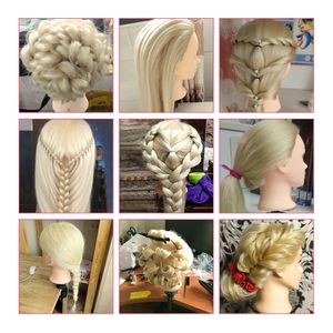 Neverland 30" High Temperature Fiber Hair Styling Mannequin Head Practice Cutting Blonde Hairdressing Dummy Dolls Head for Wig