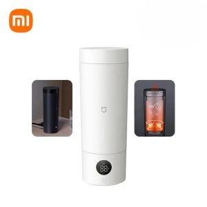 Bileklikler Xiaomi Mijia Taşınabilir Elektrikli Isıtma Kupası 2 Termos Kupası 316 Paslanmaz Çelik 6 Sıcaklık Ayarları Seyahat için