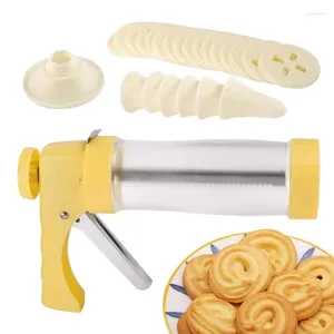 Backformen 16 Cookie Press -Scheiben und 6 Vereisspitzen Set Spritz -Legierung Churro Maker Biscuit Schimmelpilz Werkzeug