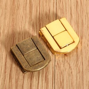 25x20mm Mini Antique Box HASPS Metal Lock Catch spärrar för smycken Bröstlåda Fullväskan Spänne KLASP Vintage Hardware Bronze/Gold