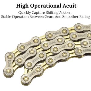 Sumc 9/10/11/12 Speed Bicycle Chain MTB Mountain Road Bike Chain per Shimano Campagnolo Sram Half Hollow Bicycle Chain 116L