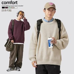 Men's Sweaters Korean Style Thick Needle Sweater Fall And Winter Fashion Versatile Basic Paragraph Pullover Loose Knit Coat