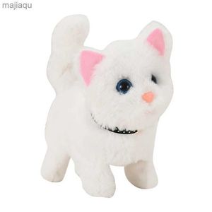 Elektriska/RC -djur Plush Electronic Cat Mobile Meow Interactive Pet Filling Kittenl2404