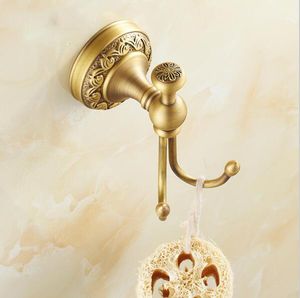 Antique Brushed Copper Carved Base Bathroom Accessories Bath Towel Shelf Towel Bar Paper Holder Cloth Hook JM210