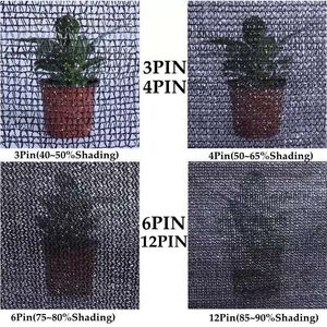 3-12Pin Black Sunshade Net Shading 85% Succulent Plant Sun Shed Fence Privacy Mesh Flower Greenhouse Shade Cover Outdoor Anti-UV