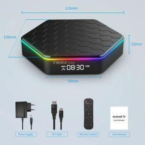 Para Xiaomi T95Z Plus Android Smart 6K TV Box Android 12 AllWinner H618 2/4GB RAM 32/64 GB ROM BT WIFI6 2.4G/5G WiFi HDR Player