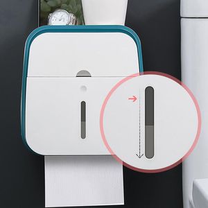 Double Layer Paper Holders Waterproof Home Tissue Box With Drawer Wall Mounted Toilet Sanitary Napkin Box Roll Paper Shelf Tube