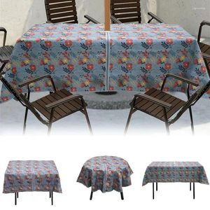 Tkanina stołowa na zewnątrz proste patio bawełniane lniane obrusy deszczowe i odporne na olej okładkę do wiosennego letniego wystroju domu