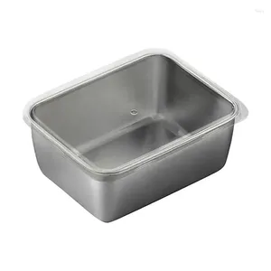 Dinnerware Stainless Steel Lunch Box Snack Container With Lids Packing Bento Freshness Preservation Kitchen Accessories