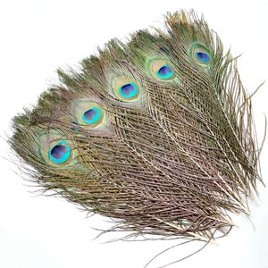 10/20st/Lot Natural Peacock Feathers Home Wedding Centerpiece Diy Plumas For Table Centerpieces Handikraft Tillbehör 25-30 cm