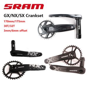 SRAM GX NX SX EAGLE CRANKSET CRANKSET CRANKSET BIKE BICYCLE DUB 170MM 175MM 32T 34TチェーンリングMTB 12SクランクセットダブBSA PF30 BB92ボトムブラケット