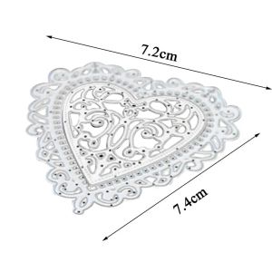 Metal Cutting Dies Love Heart Lace Design Craft Birche Bow Scrapbooking Álbum Diy Paper Card Craft Repositing Die Cuts Dies