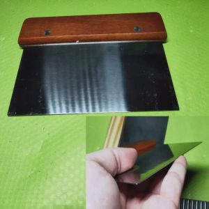 DIY tvålskärare Handgjorda skärverktyg SOAP Making Waved Knife Trähandtag Rak knivded