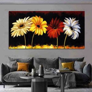 Colorful Abstract Flower Picture Modern Canvas Painting HD Posters and Prints Interior Room Decor Wall Picture Cuadros No Frame