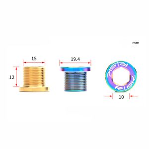 위험 2pcs M15*12mm 자전거 크랭크 세트 크랭크 암 사이클링 MTB 자전거 스플라인 축 고정 나사 M15x12mm 용 타이타늄 합금 볼트