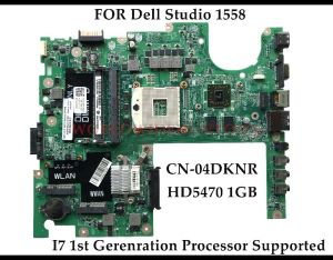 マザーボード再生CN0CGY2Y DAFM9CMB8C0用Dell Studio 1558ラップトップマザーボードCN04DKNR HM55 PGA989 DDR3 HD5470 1GB I7 CPUテスト