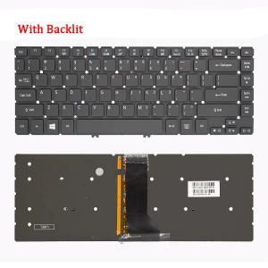 Tastiere Nuovo laptop Rreplacement tastiera compatibile per Acer R7572 R7572G R7571G MS2317 V5MM1 con retroilluminato