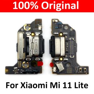 オリジナルUSB充電ポートマイクマイクドックコネクタボードXiaomi Mi 11 Lite M2101K9AG 4G 5G修理部品用Flex Cable