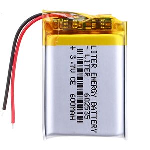 Polymer litiumbatteri 602535 3.7V 600mAh kan anpassas grossist CE FCC ROHS MSDS Quality Certification