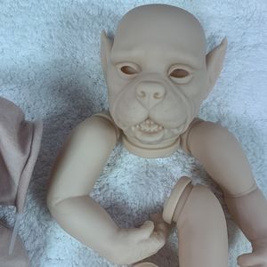 Kit de boneca renascida de 18 polegadas Lula Kane, o híbrido de fada elfo elfo inacabado peças de bonecas sem pintura com o corpo de pano Bebe Reborn Kit Toys