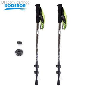 Trekking Poles Trekking Poles 2-piece walking pole carbon pole 3-section EVA direct grip handle Alpstock outdoor hiking and mountaineeringQ