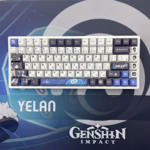 Akcesoria 128 Kluczowa genshin Impact Yelan Game PBT Keycaps Profil wiśni spersonalizowana wiśnia keycap dla klawiatury mechanicznej MX