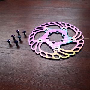 2019 Novo MTB 140/160/180/203mm Bicycle Brake Disc Disco de rodoviário Freio de bicicleta flutuante Seis pregos para rotores de freio de bicicleta de montanha