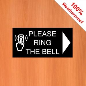 Customized Please Ring The Bell Sticker Right Pointing Arrow Bell and Door Sign 100% Waterproof Decoration