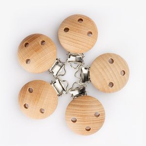 1/5pcs Baby Pacifier Clips Metal Wooden Baby Pacifier Holder Infant Nipple Holder Dummy Clip Beads Soother Teether Feeding Care