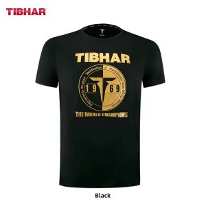 Elbiseler Orijinal Tibhar 1969 Masa Tenis Jersey Konforlu Egzersiz Sporları Kısa Kollu Gömlek hızlı kuru Ping Pong Tshirt Erkek Kadın