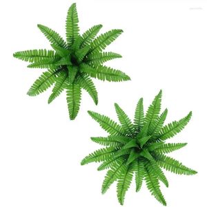 Flores decorativas Ferns artificiais para varanda realista multiuso jardins verdes falsos Patios