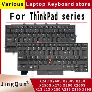 Klawiatury US Laptop Klawiatura dla Lenovo Thinkpad X240 X240S X230S X250S X270 X260S X13 L13 X280 A285 X390 X395 Notebook English Keyboard Ceyboard