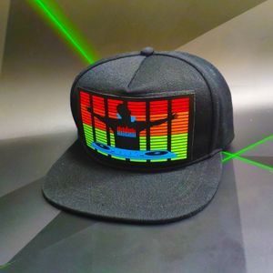 LED HAT COLD LIGHT FILM HAT EL LUMINOUS HAT MEN AND WOMEN STAGE Personality Night Club Bar Hip Hop Hat Party Wedding Decoration