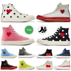 Dot Printed Sneakers Designer 1970 Pink Casual Shoes Man Canvas Black Loafer High-Cut Cut Heart-Clase Skate Dhgates синий ботинок с низкой белыми тренерами.