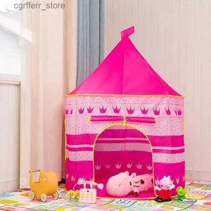 Torda de brinquedo Childrens tenda interna e externa dobrável fácil de construir portátil tenda de jogo portátil Childrens Toy House L410