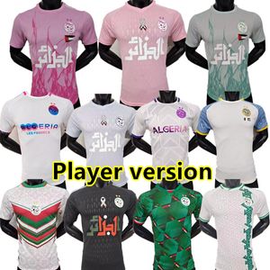 Jerseys de futebol Algerie Mahrez 2023 2024 Home Away Bounedjah Feghouli Bennacer Atal 23 24 24 Maillot de Foot Argélia Versão da Argélia