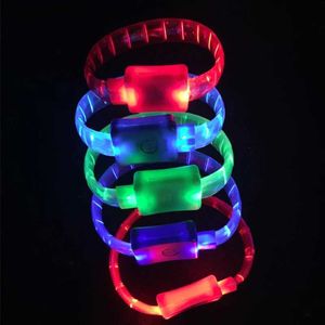 Bransoletka LED LED LED Świecająca kreskówkowa Bransoletka Zabawna Kolorowa RGB oświetlenie zabawki do świątecznych imprez