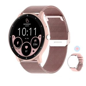 Watches Reloj Inteligente Zl02 Pro Smartwatch Dafit Round Screen IP67 Waterproof Sport Watch Zl02d Pro med dubbla metallsilikonnät