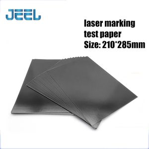 10/50/100st lasergravering Markering Maskin Test FOCO FOCUS PAPPER Dubbel Black Dimning Paper Fiber Laser Path Justera 200*200
