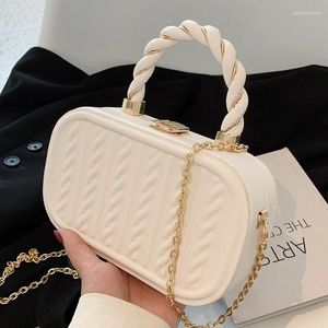 Totes 2024 Luxury Women Small Box Bags Chain Crossbody Bag Ladies Purses And Handbag Yellow Pink White Clutch Evening Party