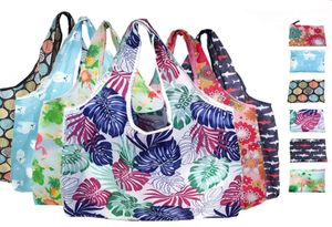 Foldable Polyester Ecofriendly Handbag Portable Large Capacity Reusable Shopping Grocery Tote Bag Advertising Gift Hand held Bag7542825