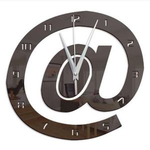 Lettera forma 3D Digital Wall Clock Grande design moderno decorativo Big Murale da cucina acrilica silenziosa per decorazioni per la casa 60057264V