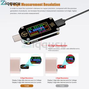 TC66/TC66C TIPO C TIGADOR PD PD TOLTMETER USB-C TOLTMETER DE TENLÃO DE TOLATE DE BATERAGEM DE CURTA MULTIMÉTRIO PD BATERAGEM BATERIA