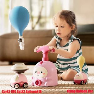 Kinder Raketenballon Launcher Toys Bildung Inertial Air Power Ballon Car Tower Science Spielzeug für Kinder Jahr Geschenk 240329