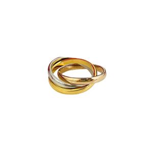 Fashion Designer Wedding Anelli gioielli Woman Man Gold Silver Rose Gold Rings Circle Forever Love Ring204H