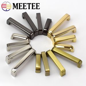 Meetee 5/10Pcs 13-38mm Metal Bag Buckles Arch Bridge with Screw Connector Hanger for Bags Belts Strap DIY Leather Crafts H5-2